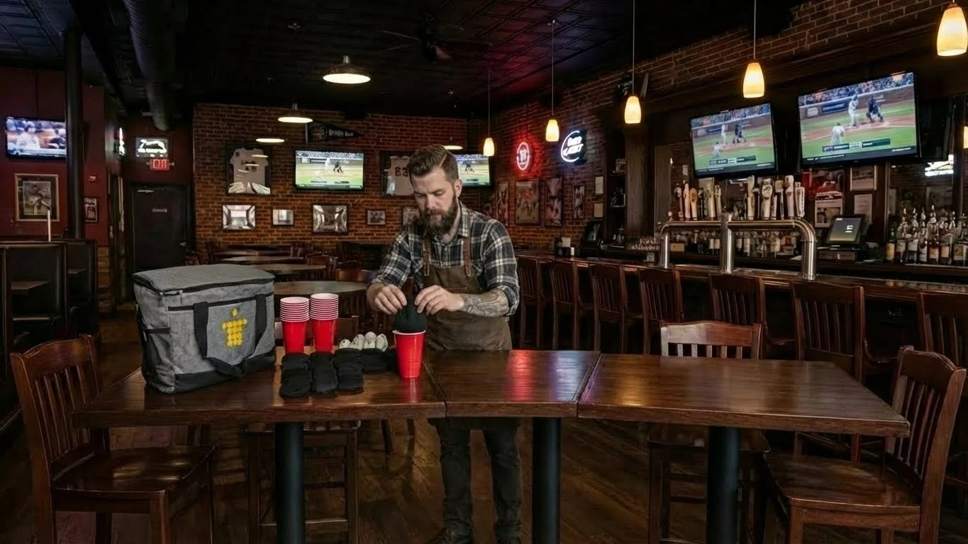 Placing a Pong Anchor in an empty red cup