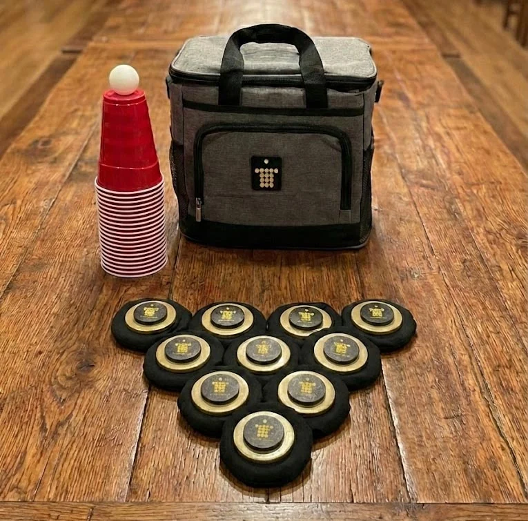 Pong Anchors Standard Set: carry case, red cups, ball and weighted inserts